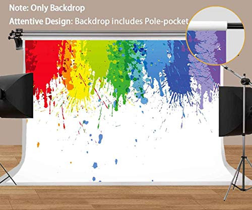 Paint Splatter Backdrop Abstract Cartoon Painting Photography Background MEETSIOY 7x5ft Themed Party Photo Booth YouTube Backdrop PMT880