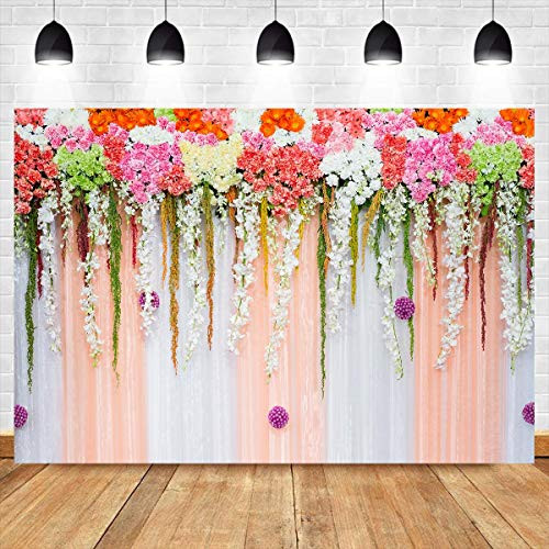 FLASIY 10x7ft Flower Floral Wall Photography Backdrop Wedding Themed Party Photo Backgrounds for Bridal Shower Party Video Photo Studio Props AY128 FLASIY 10x7ft Flower Floral Wall Photography Backdrop Wedding Themed Party Photo Backgrounds for Bridal Shower Party Video Photo Studio Props AY128
