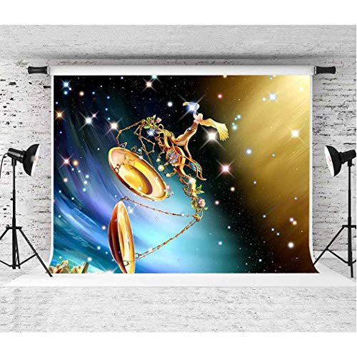 EARVO Background 10x7ft Constellation Backdrop Libra Starry Galaxy Astronomy Party YouTube Photography Background Cotton Backdrop Studio Photo Props EAXC112