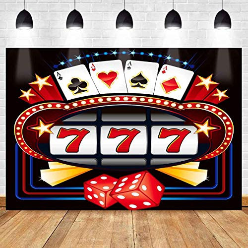 Casino Backdrop Playing Cards Dice 10X7ft Photography Background Themed Party Photo Booth YouTube Backdrop PMT1022