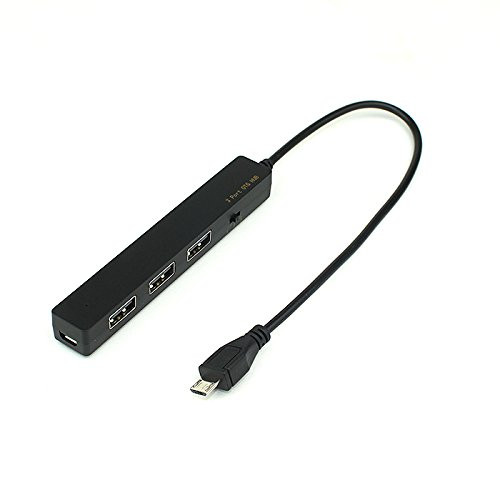 TechIntheBox 3 Ports OTG Cable Adapter,Micro USB Hub USB OTG Extension Adapter for Smartphone and Tablet Simultaneous Charging Power Transmisson Cable Black TechIntheBox 3 Ports OTG Cable Adapter,Micro USB Hub USB OTG Extension Adapter for Smartphone and Tablet Simultaneous Charging Power Transmisson Cable Black