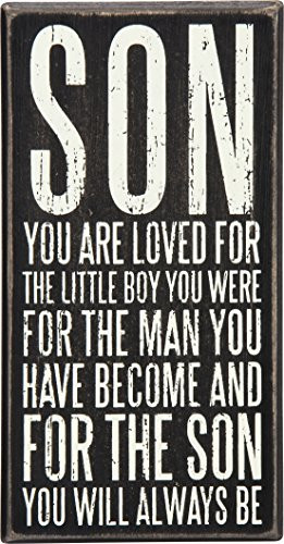 Primitives by Kathy Rustic Décor Box Sign, 4" x 8", Son You are Loved
