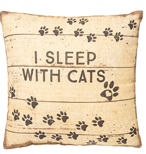 Primitives by Kathy Rustic-Inspired Throw Pillow, I I Sleep with Cars