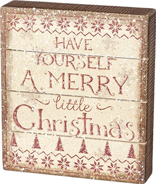 Primitives By Kathy Have Yourself a Merry Little Christmas Slat Sign 7" x 8" Primitives By Kathy Have Yourself a Merry Little Christmas Slat Sign 7" x 8"