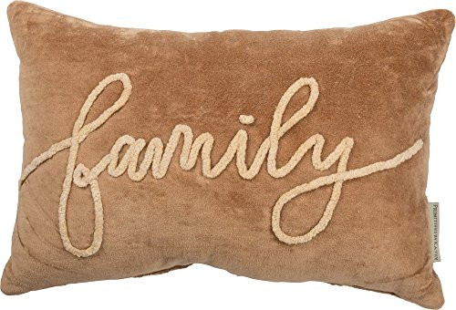 Primitives by Kathy Embroidered Velvet Throw Pillow, 15 x 10-Inches, Family Primitives by Kathy Embroidered Velvet Throw Pillow, 15 x 10-Inches, Family