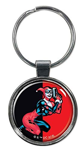 Ata-Boy DC Comics Harley Quinn 1.5" Fob Keychain for Keys, Backpack Pulls and More