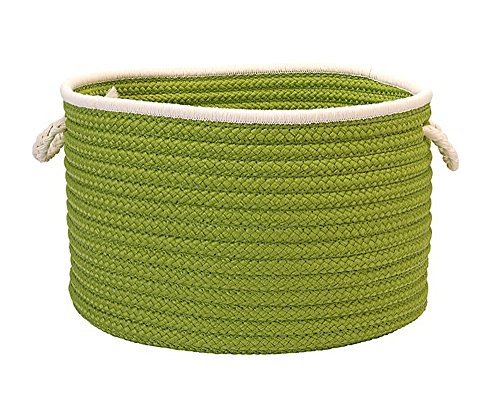 Doodle Edge Colonial Mills Utility Basket, 14 by 10-Inch, Bright Green