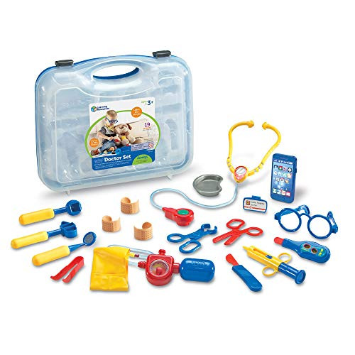Learning Resources Pretend & Play Doctor Kit For Kids, Blue Doctor/Veterinarian Costume, 19 Piece Set, Ages 3+