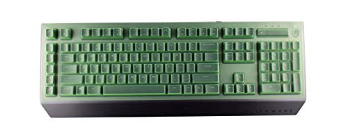 LEZE - Ultra Thin Silicone Keyboard Cover for Dell Alienware Advanced Gaming Keyboard AW568 AW768 - Green