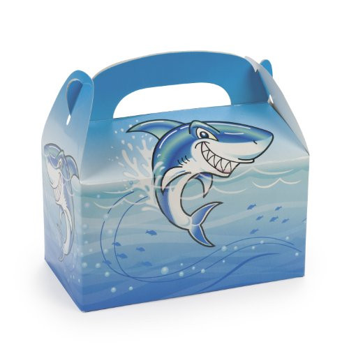 Fun Express Shark Birthday Party Treat Boxes - 12 ct