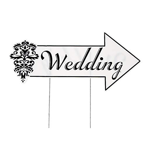 Fun Express - Wedding Directional Sign for Wedding - Party Decor - General Decor - Yard Signs - Wedding - 1 Piece