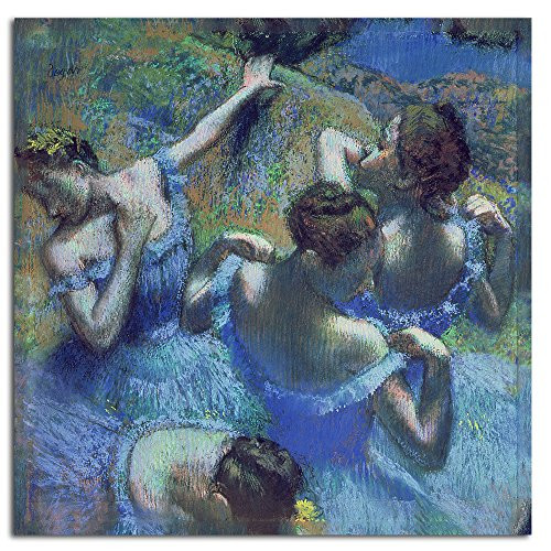 Trademark Fine Art Blue Dancers 1899 by Edgar Degas, Unframed, Rolled Print, 14 by 14"
