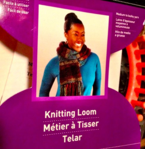 Loops & Threads Quick Knit Round Knitting Loom Set - For Scarves, Hats, Etc