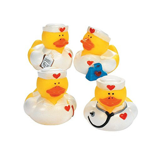 Fun Express - Nurse Rubber Duckies - Toys - Character Toys - Rubber Duckies - 12 Pieces