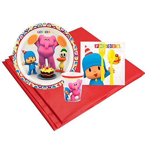 Pocoyo Childrens Birthday Party Supplies - Tableware Party Pack (8)