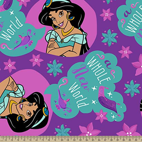 Disney 67835-A62331 Princess Jasmine A Whole New World Fleece Fabric, Multi