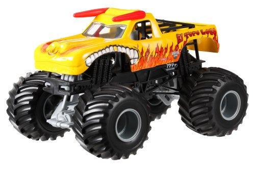 Hot Wheels Monster Jam El Toro Loco Yellow Die-Cast Vehicle, 1:24 Scale