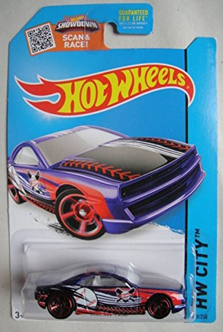 HOT WHEELS HW CITY, PURPLE MUSCLE TONE 70/250 SHOWDOWN SCAN & RACE