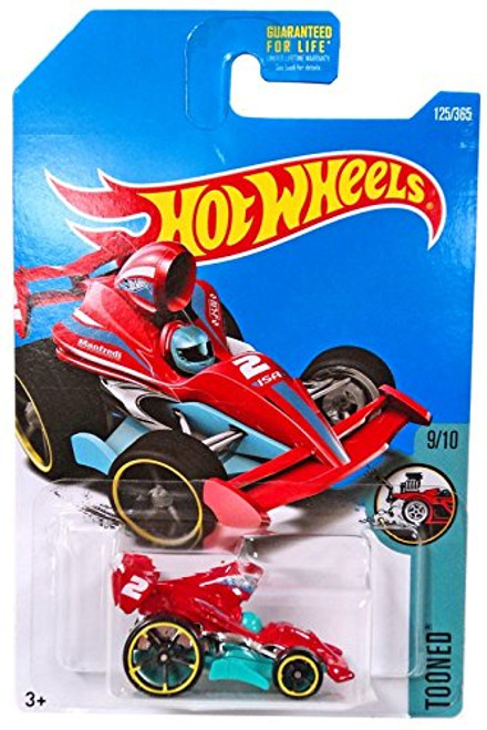 HOT WHEELS TOONED 9/10, RED TARMAC ATTACK 125/365 HOT WHEELS TOONED 9/10, RED TARMAC ATTACK 125/365