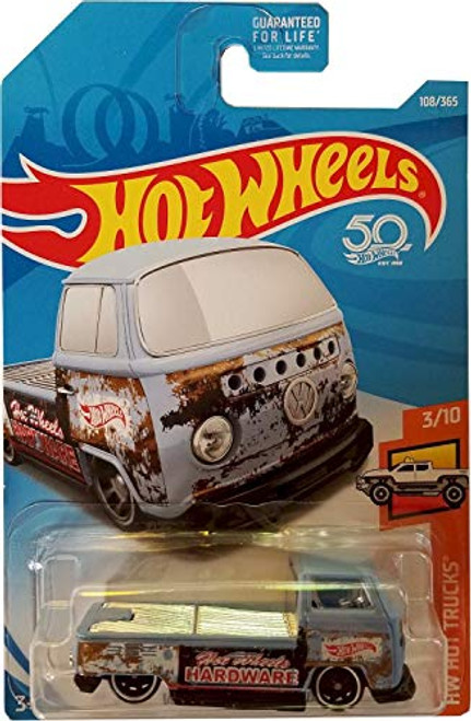Hot Wheels 2018 50th Anniversary HW Hot Trucks Volkswagen T2 Pickup 108/365, Light Blue Hot Wheels 2018 50th Anniversary HW Hot Trucks Volkswagen T2 Pickup 108/365, Light Blue