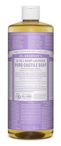 Dr. Bronners Pure-Castile Liquid Soap, Lavender, 32 Fluid Ounce