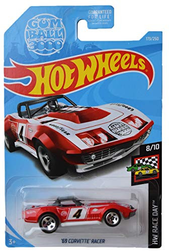 Hot Wheels Race Day Series 8/10 '69 Corvette Racer 173/250, red