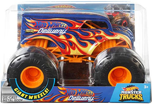 Hot Wheels Dairy Delivery Monster Truck, 1:24 Scale