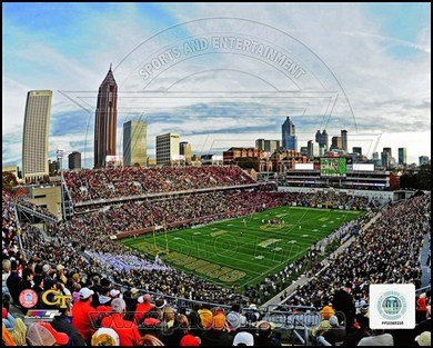 Bobby Dodd Stadium Georgia Tech University Yellow Jackets 2013 Art Poster PRINT Unknown 10x8