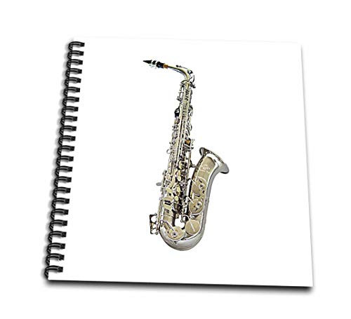 3dRose db_4112_1 Saxophone-Drawing Book, 8 by 8-Inch