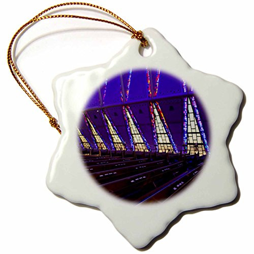 3dRose ORN_143247_1 USA, Colorado, United States Air Force Academy Us06 Wbi0130 Walter Bibikow Snowflake Ornament, Porcelain, 3-Inch