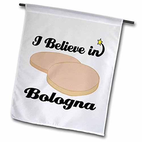 3dRose fl_104849_1 I Believe in Bologna Garden Flag, 12 by 18-Inch