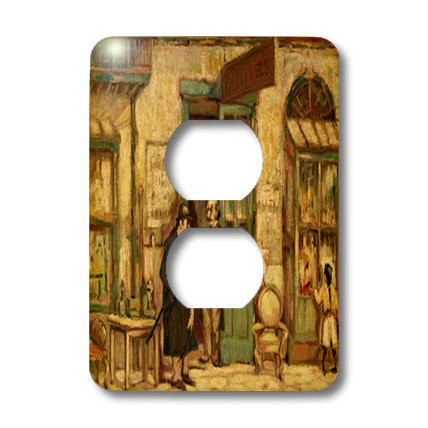 3dRose lsp_163645_6 Image of Street Painting in New Orleans Light Switch Cover