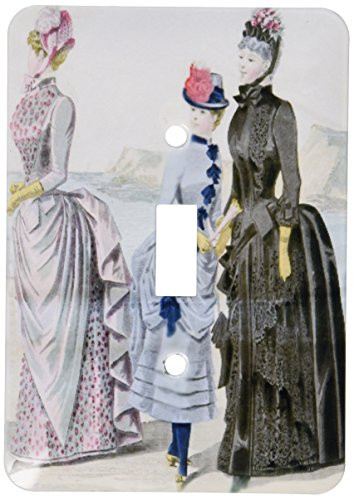 3dRose lsp_182552_1 Print Of French Ladies In Victorian Dresses Toggle Switch