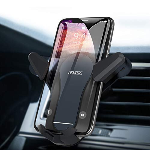 Car Phone Mount, Licheers Air Vent Cell Phone Holder for Car Compatible with iPhone X XS 8 7 Plus 6 6s Plus 5s SE, Samsung Galaxy S9 S8 S7 S6 S5 and Other Smartphones