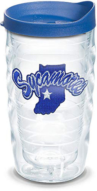Tervis 1242531 Indiana State University Logo Insulated Tumbler with Emblem and Blue Lid 10oz Wavy Clear Tervis 1242531 Indiana State University Logo Insulated Tumbler with Emblem and Blue Lid 10oz Wavy Clear