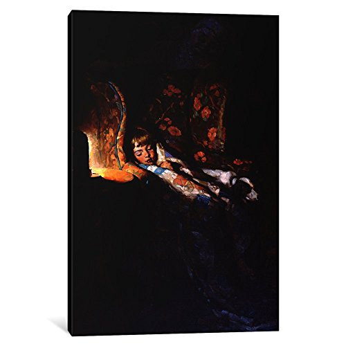 iCanvasART 1 Piece The Night Before Christmas Canvas Print by Norman Rockwell, 12 by 8"/0.75" Deep