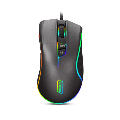 HIRALIY F300 Gaming Mouse Wired RGB Backlit 9 Programmable Buttons 5000 DPI Optical Sensor PMW3325