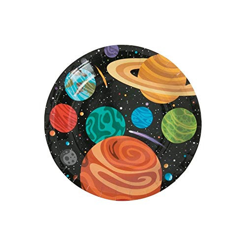Fun Express Outer Space Party Dessert Plates - 8 Piece Pack