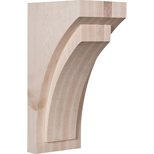 Ekena Millwork CORW05X07X14FEAL Wood Corbel, 5 1/2"W x 7 3/4"D x 14"H, Alder