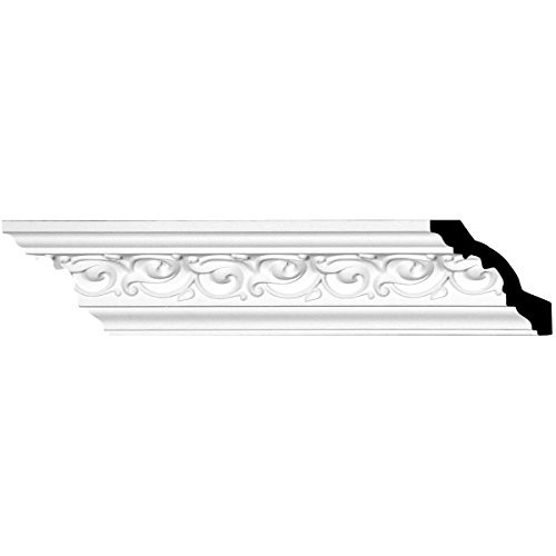 3 3/8"H x 3 3/8"P x 4 3/4"F x 94 1/2"L Versailles Crown Moulding