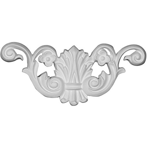 Ekena Millwork ONL07X03X01DL 7 3/8"W x 3 1/8"H x 3/4"P Delfina Onlay, Factory Primed White