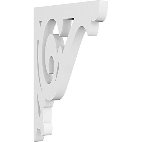 Ekena Millwork BKTP01X04X07BO PVC Bracket, 5/8"W X 4 1/2"D X 7"H, White