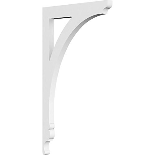 Ekena Millwork BKTP01X07X13LE PVC Bracket, 5/8"W X 7 1/2"D X 13"H, White