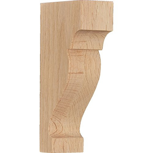 Ekena Millwork CORW02X07X04DRRO Wood Corbel 1 3/4"W x 7"D x 3 1/2"H Red Oak - Ready to be Stained