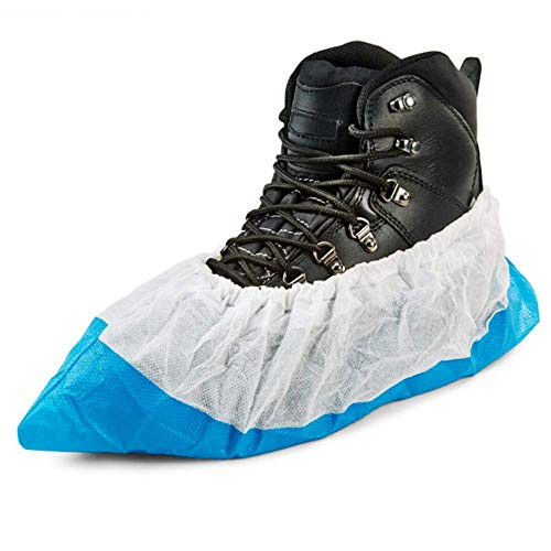 Lifesoft Waterproof Disposable Shoe Covers, Fashion Style Heavy Duty Non Slip, One Size Fit Up to XL, 50 Count