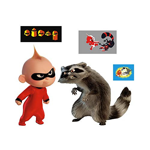 FATHEAD Incredibles 2 Jack and Raccoon-X-Large Officially Licensed Disney/Pixar Removable Wall Decal