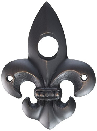 Waterwood Brass Small Fleur De Lis Doorbell in Oil Rubbed Bronze