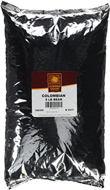 Copper Moon Whole Bean Coffee Colombian Blend 5 Pound Whole Bean Medium Roast Small Batch Coffee Full-Bodied Rich in Flavor Medium to High Acidity 100% Arabica Copper Moon Whole Bean Coffee Colombian Blend 5 Pound Whole Bean Medium Roast Small Batch Coffee Full-Bodied Rich in Flavor Medium to High Acidity 100% Arabica