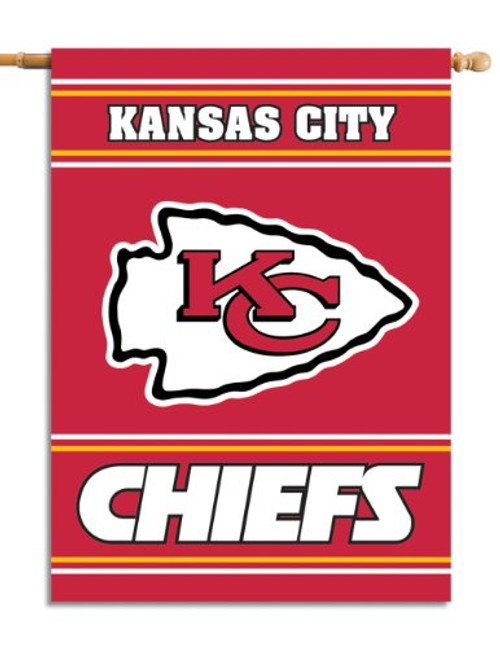 Fremont Die NFL Kansas City Chiefs 2-Sided 28-by-40-Inch House Banner Fremont Die NFL Kansas City Chiefs 2-Sided 28-by-40-Inch House Banner