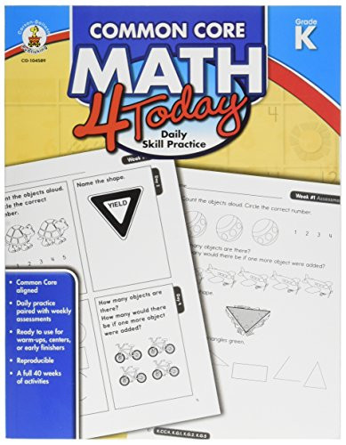 Carson Dellosa Common Core 4 Today Workbook, Math, Kindergarten, 96 Pages (CDP104589)